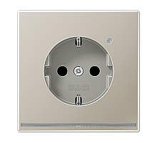 Розетка Schuko с LED подсветкой Jung ES1520-OLNW