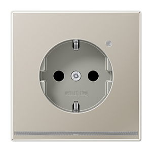 Розетка Schuko с LED подсветкой Jung ES1520-OLNW