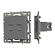 Механизм компьютерной розетки двойной Arlight SCT-MPC2-PL-GR (RJ-45, CAT6) 045338