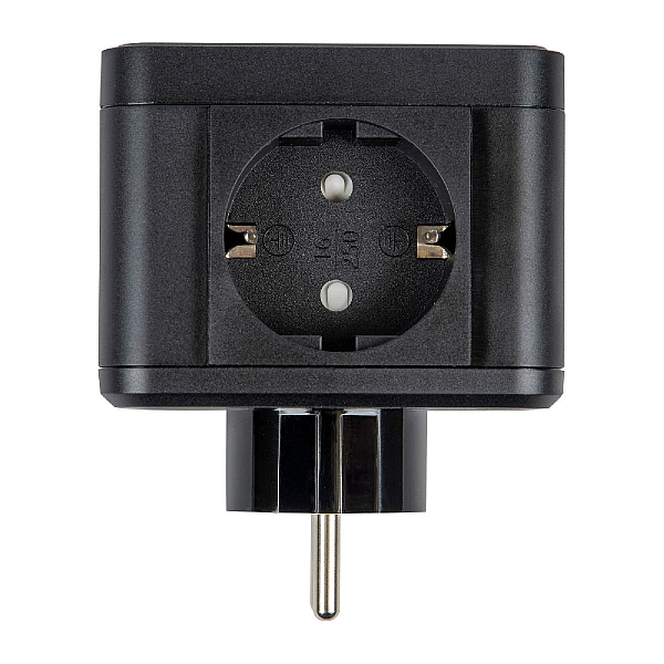 Разветвитель сетевой с выключателем Uniel S-GES2-16SBUC BLACK UL-00011246