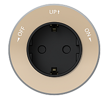 Трековая розетка 2К+З круглая 16А/250В Systeme Electric MultiTrack Песочный MTK13001P