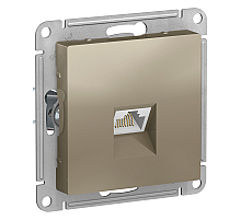 Розетка компьютерная RJ45, кат. 6A Systeme Electric AtlasDesign Шампань ATN000586
