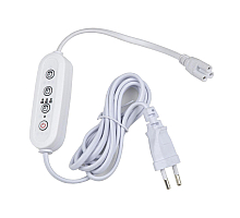 Таймер с вилкой и разъемом для фито светильника (UL-00006493) Uniel UST-E33 WHITE 2M