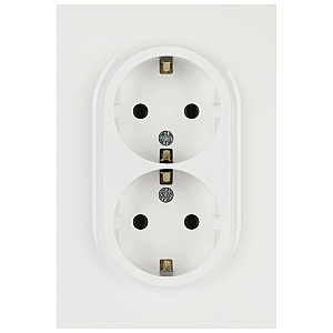 Розетка ЭРА Arktik 16-2104-01 двойная с заземлением 2X2P+E Schuko 16А-250В белый Б0070444