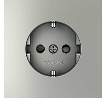Розетка со шторками Voltum S70 VLS040205 (сталь)