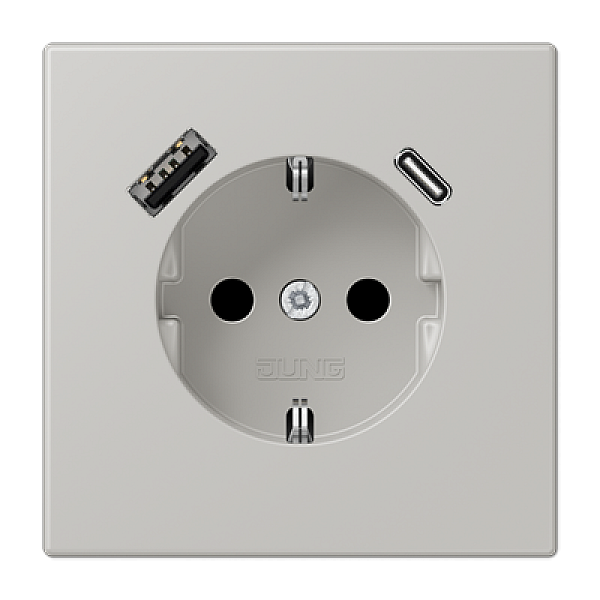 Розетка 2K+З USB Typ AC Jung LC1520-15CA205