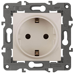 Розетка 2P+E Schuko со шторками Эра 14-2102-02 Б0034273