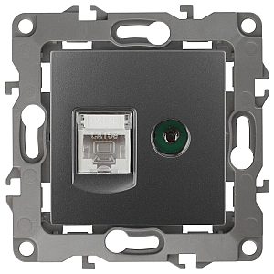 Розетка комбинированная RJ45+TV Эра 12-3110-12 Б0027447