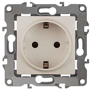Розетка 2P+E Schuko со шторками Эра 12-2102-02 Б0014688