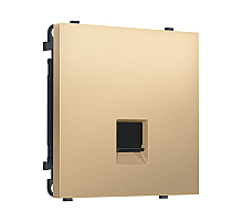 Комплект механизма телефонной розетки SIGMA Золото Мягкое касание RJ-11 Ambrella Volt MS892030 (SP8920, PR190)