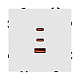 USB Розетка тип А+С+С софт-тач белый кварц Arlight SCT-MUACC-SFPL-FC-WH (65W, QC3) 061839(1)