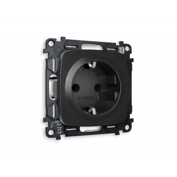 Комплект механизма розетки с/з cо шторками Ambrella Volt Omega MO807010 Комплект механизма розетки с/з cо шторками Ambrella Volt Omega MO807010