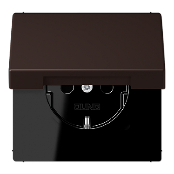 Розетка 2K+З с крышкой Jung LC1520BFKL252