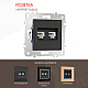 Розетка двойная RJ45 Arte Milano 203.45-2.black