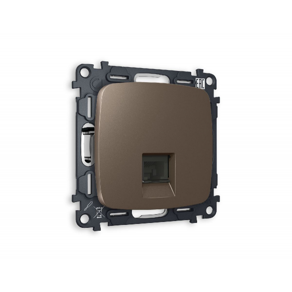 Комплект механизма телефонной розетки RJ-11(4P4C) со шторкой Ambrella Volt Omega MO642030 Комплект механизма телефонной розетки RJ-11(4P4C) со шторкой Ambrella Volt Omega MO642030
