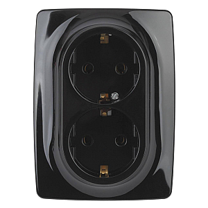 Розетка 2x2P+E Schuko со шторками Эра 12-2108-06 Б0036447