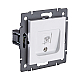Розетка телефонная RJ11, белый Kollinger REA-009WH для Aspekt, Eleganz, Reflex