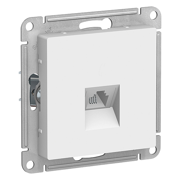 Розетка телефонная RJ11 Systeme Electric AtlasDesign белая ATN000181