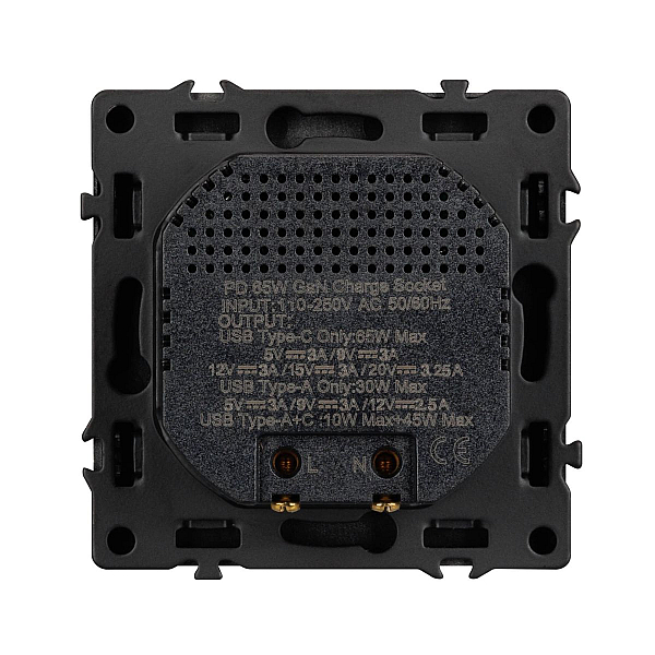 USB Розетка тип A+C софт-тач серый базальт Arlight SCT-MUAC-SFPL-FC-GR (65W, QC3) 054319(1)