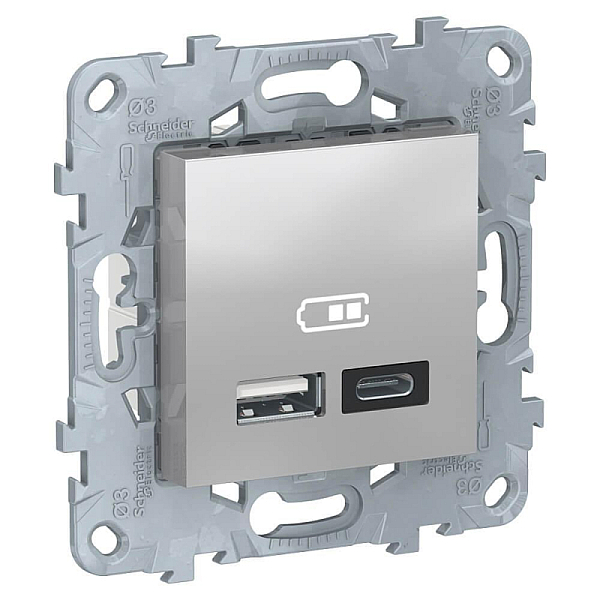 Розетка компьютерная USBx2 Schneider Electric Unica New тип А+С NU501830