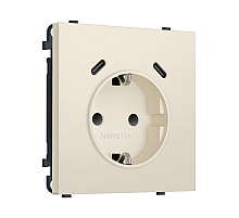 Комплект механизма электрической розетки SIGMA Бежевый матовый 2USB С+C 20W Ambrella Volt MS330510 (SP3305, PR165)