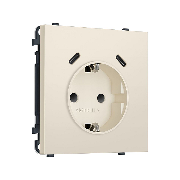 Комплект механизма электрической розетки SIGMA Бежевый матовый 2USB С+C 20W Ambrella Volt MS330510 (SP3305, PR165)