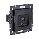 Розетка телефонная RJ11, черный матовый Kollinger REA-009BM для Aspekt, Eleganz, Reflex
