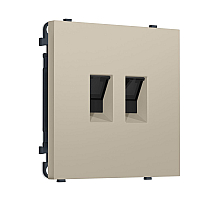 Комплект механизма компьютерной двойной розетки SIGMA Кашемир RJ-45 Ambrella Volt MS352110 (SP3521, PR189)