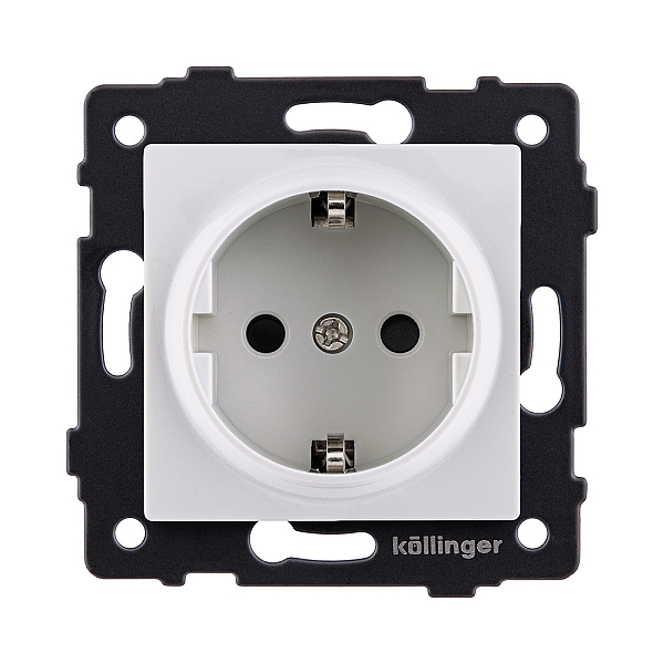 Розетка штепсельная SCHUKO 16A/250 В, белый Kollinger REA-002WH для Aspekt, Eleganz, Reflex