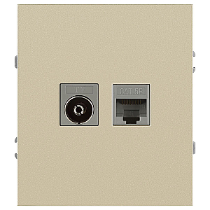 Розетка Эра Arktik 16-3110-04 комбинированная RJ45+TV шампань Б0070497