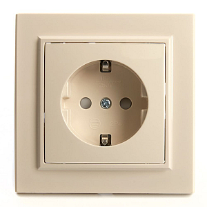 Розетка 1-местная Stekker PST16-9010-02 с защитной шторкой 39236
