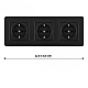 Розетка тройная (трехпостовая) с/з и шторками Arte Milano SET16-3-40-1x3 black