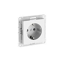 Розетка с заземлением, 16А, мех., быстрозажим. клем. Systeme Electric AtlasDesign Белый ATN000143S