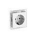 Розетка с заземлением, 16А, мех., быстрозажим. клем. Systeme Electric AtlasDesign Белый ATN000143S