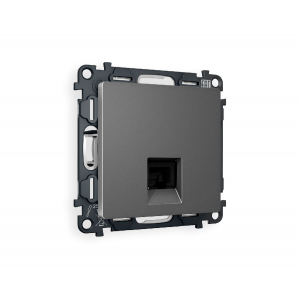 Комплект механизма компьютерной розетки RJ-45(8P8C) CAT6 со шторкой Ambrella Volt Alfa MA662010
