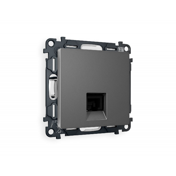 Комплект механизма компьютерной розетки RJ-45(8P8C) CAT6 со шторкой Ambrella Volt Alfa MA662010 Комплект механизма компьютерной розетки RJ-45(8P8C) CAT6 со шторкой Ambrella Volt Alfa MA662010