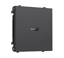 Комплект механизма розетки HDMI 2.1 SIGMA Графит Мягкое касание 30V/900MS 4K-120HZ 8K-60Hz QUANT PRO Ambrella Volt MS914030 (SP9140, PR223)