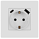 Розетка ЭРА Серия 12 12-4108-01М 2P+E 16A-250В со шторками с USB type-A+C 5В-3А белый матовый Б0067711