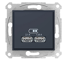 Розетка компьютерная 2xUSB Schneider Electric Sedna 2,1A SDN2710270