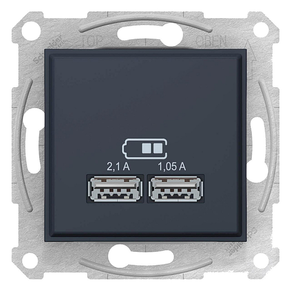 Розетка компьютерная 2xUSB Schneider Electric Sedna 2,1A SDN2710270