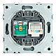 Розетка TV + компьютерная RJ-45 (механизм), Stekker Эмили, RST00-5106-09, антрацит, soft touch 49924