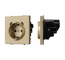 Механизм розетки с USB зарядкой Arlight SCT-NOBE-MUCC-SFPL-GD (230V, 16A) 061815