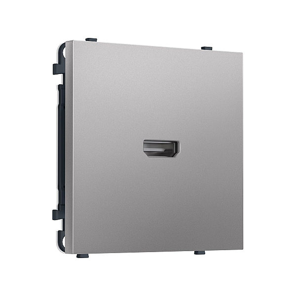 Комплект механизма розетки HDMI 2.1 SIGMA Сталь матовый 30V/900MS 4K-120HZ 8K-60Hz QUANT PRO Ambrella Volt MS514030 (SP5140, PR223)