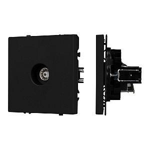 Механизм телевизионной розетки Arlight SCT-NOBE-MTV1-SFPL-BK (Черный оникс) 054293
