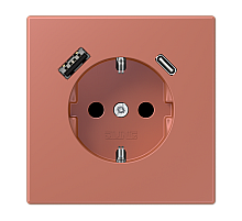 Розетка 2K+З USB Typ AC Jung LC1520-15CA236