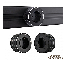 Трековая розетка Arte Milano Am-track-sockets 380011TS/ES Black