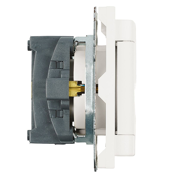 Розетка 2P+PE Stekker Эмили со шторками крышкой белый фарфор RST16-5112-01 49881