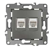 Розетка информационная двойная 2XRJ45 Эра 12-3108-12 Б0019354