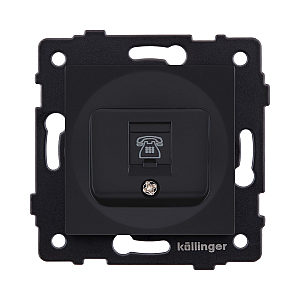 Розетка телефонная RJ11, черный матовый Kollinger REA-009BM для Aspekt, Eleganz, Reflex