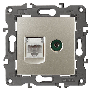 Розетка RJ45+TV Эра 14-3110-04 Б0034317